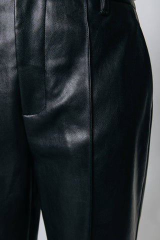 Colourful Rebel - Rus Vegan Leather Pants | Black: Black / M
