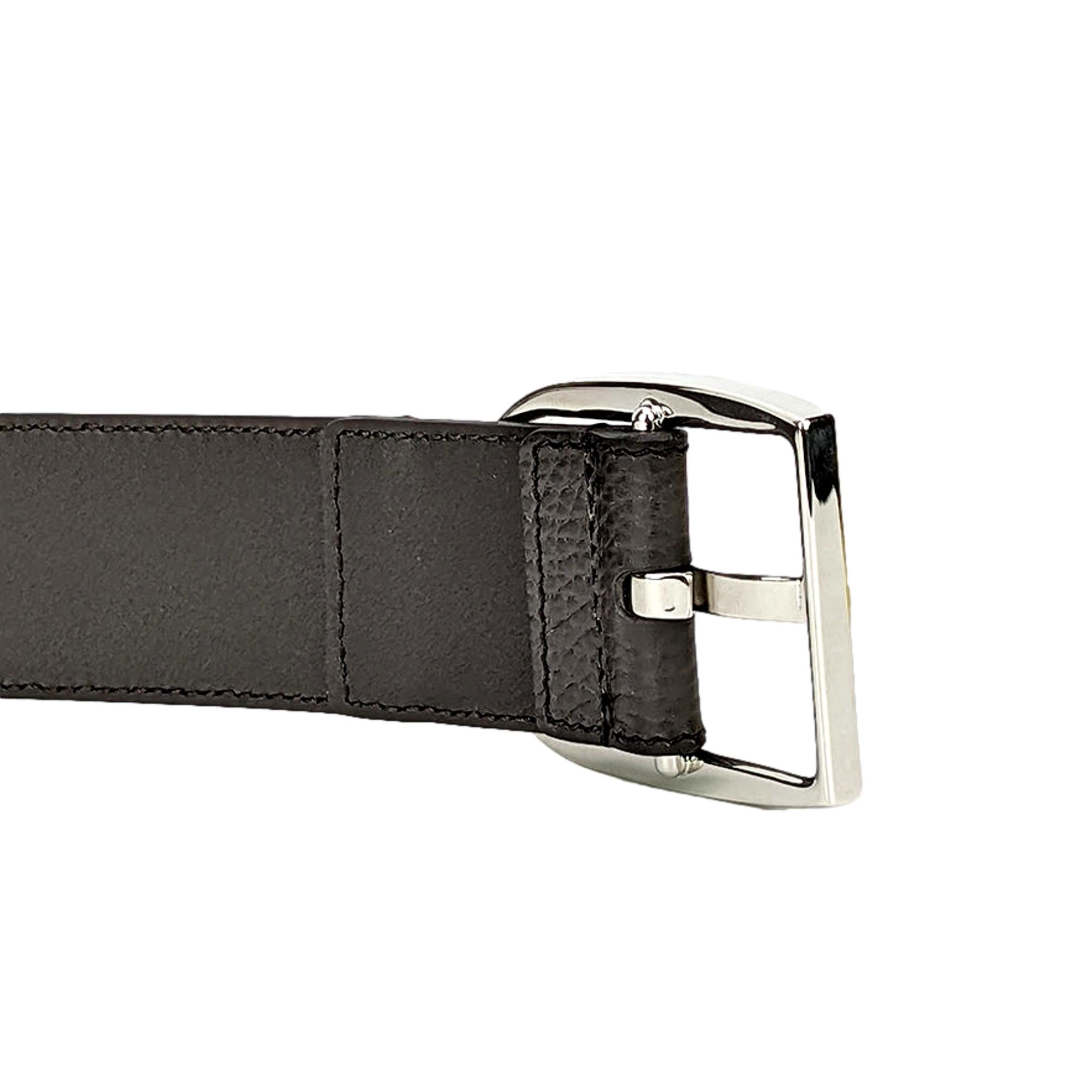 Gucci Guccisssima Brown and Beige Canvas Leather Trim Belt Size 100/40