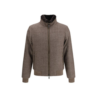 MooRER Brown Cashmere Bomber