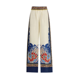 La Double J Multicolor Silk Casual Pants