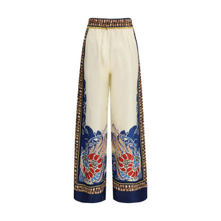La Double J Multicolor Silk Casual Pants
