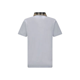 Burberry White Cotton Polo Shirt