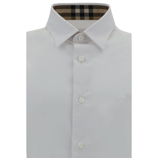 Burberry White Cotton Dress Shirt
