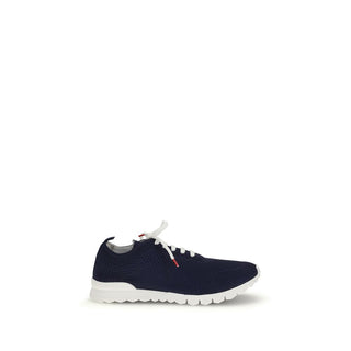 Kiton Blue Cotton Low Top Sneakers