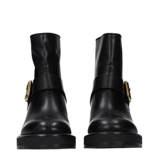 Chloé Black Leather Ankle Boots