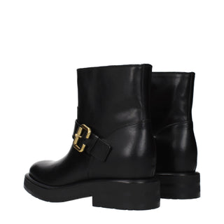 Chloé Black Leather Ankle Boots