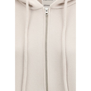 Extreme Cashmere White Cashmere Hoodie