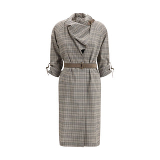 Burberry Gray Wool Casual Dress