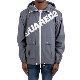Dsquared² Gray Cotton Shell Jacket