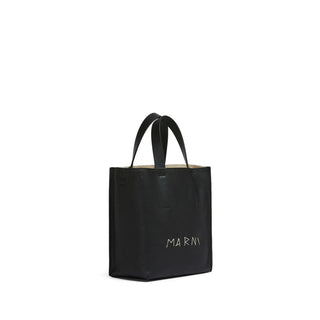 Marni Black Calfskin Tote Bag