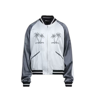 Palm Angels Gray Acetate Bomber