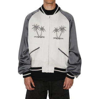 Palm Angels Gray Acetate Bomber
