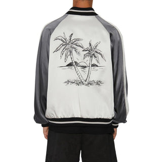Palm Angels Gray Acetate Bomber