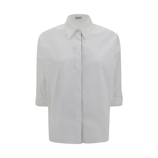 Brunello Cucinelli White Cotton Dress Shirt