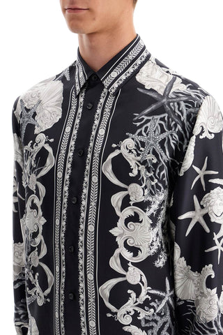 Versace barocco sea silk shirt