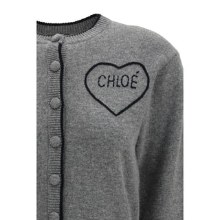 Chloé Gray Wool Cardigan