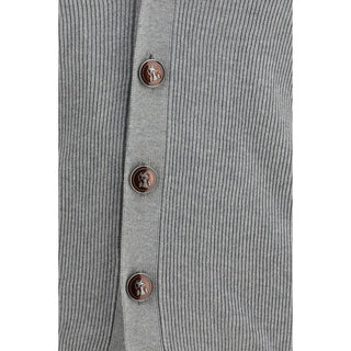 Brunello Cucinelli Gray Cotton Cardigan