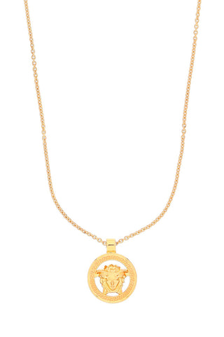 Versace men's lion head round gold adjustable necklace