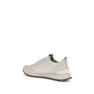 Brunello Cucinelli Gray Cotton Athletic Sneakers
