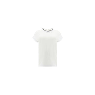 Brunello Cucinelli White Elastane T-Shirt