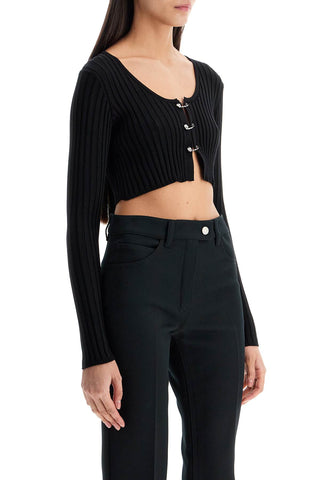 Versace 'cropped safety pin cardigan