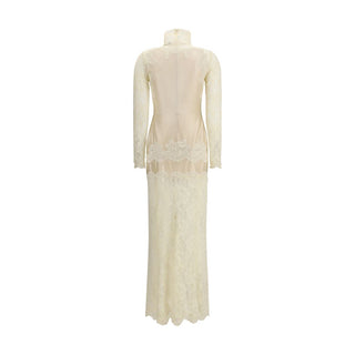 Rabanne Cream Polyamide Long Dress