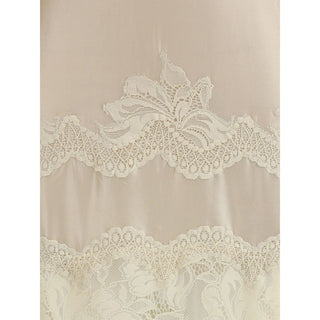 Rabanne Cream Polyamide Long Dress
