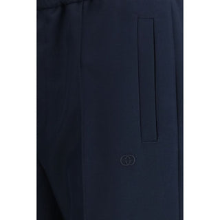 Gucci Blue Polyester Casual Pants