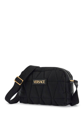 Versace quilted nylon camera bag with