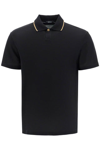 Versace cotton piquã© polo shirt