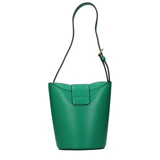 Salvatore Ferragamo Green Leather Shoulder Bag