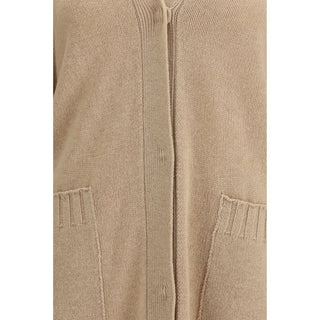 Fabiana Filippi Beige Fleece Wool Cardigan