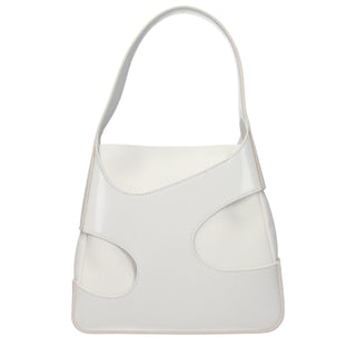 Salvatore Ferragamo White Fabric Handbag