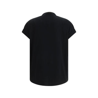 Brunello Cucinelli Black Cotton T-Shirt