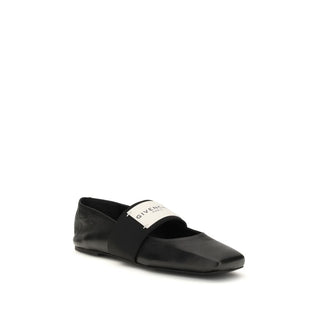 Givenchy Black Lamb Ovis Aries Aries Ballet Flats - VAZLUXE.COM
