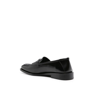 The Attico Black Calfskin Slip-On Loafers