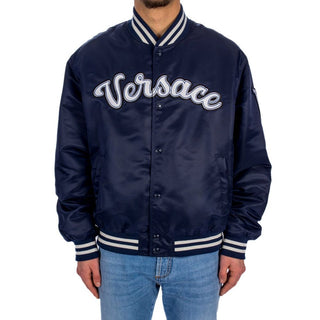 Versace Blue Nylon Bomber