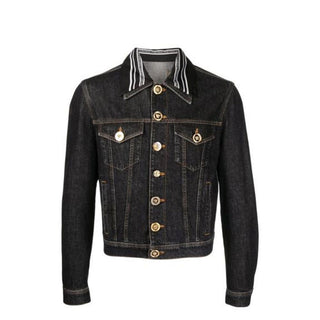 Versace Black Cotton Denim Jacket