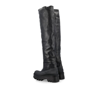 Chloé Black Leather Over The Knee - VAZLUXE.COM