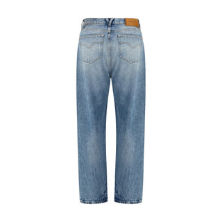 Versace Light Blue Cotton Jeans Denim