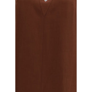 Brunello Cucinelli Brown Viscose Casual Dress