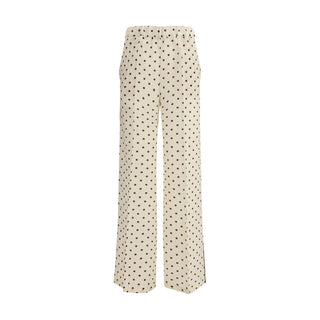P.A.R.O.S.H. Cream Silk Casual Pants