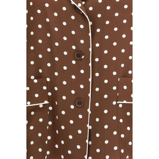 P.A.R.O.S.H. Brown Silk Pattern Shirt