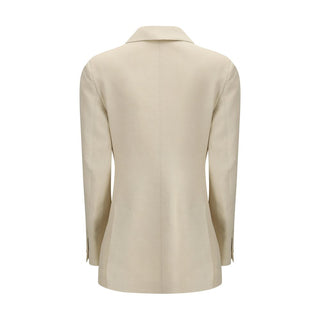 P.A.R.O.S.H. Cream Cotton Blazer