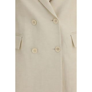 P.A.R.O.S.H. Cream Cotton Blazer
