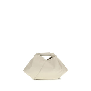 MM6 White Calf Leather Bos Taurus Handbag - VAZLUXE.COM