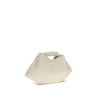 MM6 White Calf Leather Bos Taurus Handbag - VAZLUXE.COM