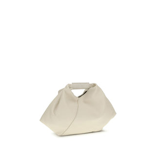MM6 White Calf Leather Bos Taurus Handbag - VAZLUXE.COM