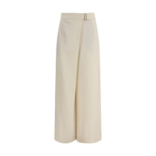 Brunello Cucinelli Cream Viscose Casual Pants