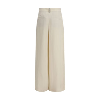 Brunello Cucinelli Cream Viscose Casual Pants